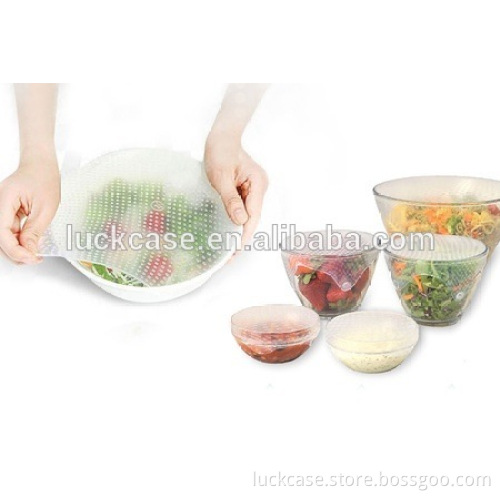 3pcs Multifunctional Food Fresh Keeping Kitchen Tools Reusable Silicone Cover